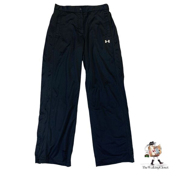 Under Armour Training Pants Mens M Medium Black Elastic Waist Zip Ankle *READ - Picture 1 of 12